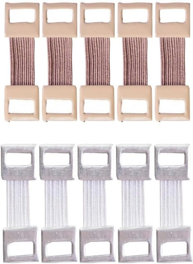 WsjiaboFux 10Pcs Coffee and White Bandage Clips Replacement Elastic Bandage Wrap Stretch Metal Clips Fixation Clamps Kit Hooks Bandage Wrap Clips Bandages and Bandaging Supplies - Image 1